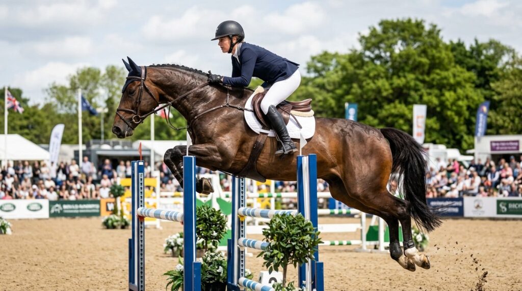 Action sports photography: Dynamic shot of an athletic horse